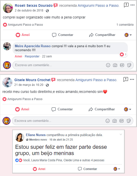 Depoimentos de quem comprou o curso